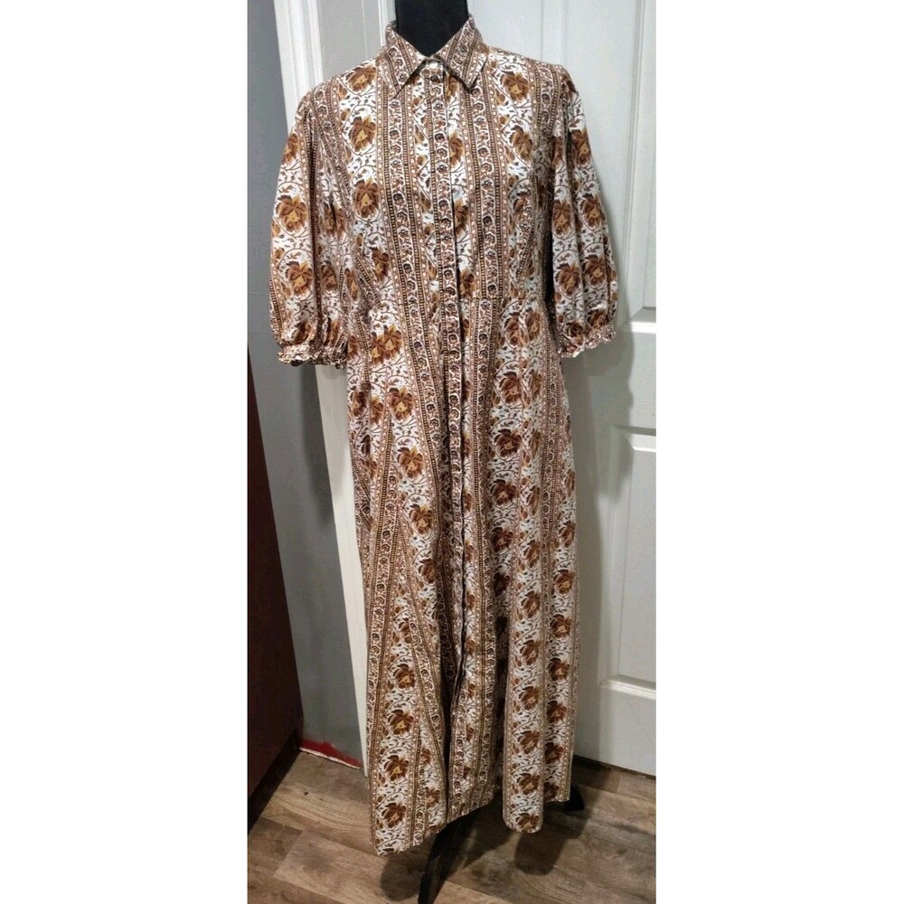 Livro Rosie Shirtdress Cotton Dress Size Large Maxi Woman - Picture 6 of 16